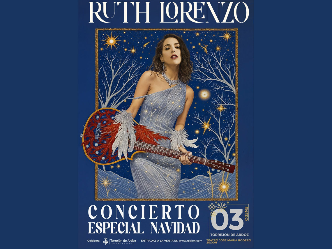 Ruth Lorenzo ofrecerá mañana, viernes, 3 de enero, un Concierto Especial de Navidad en Torrejón de Ardoz y destinará una parte de la recaudación a los afectados por la DANA