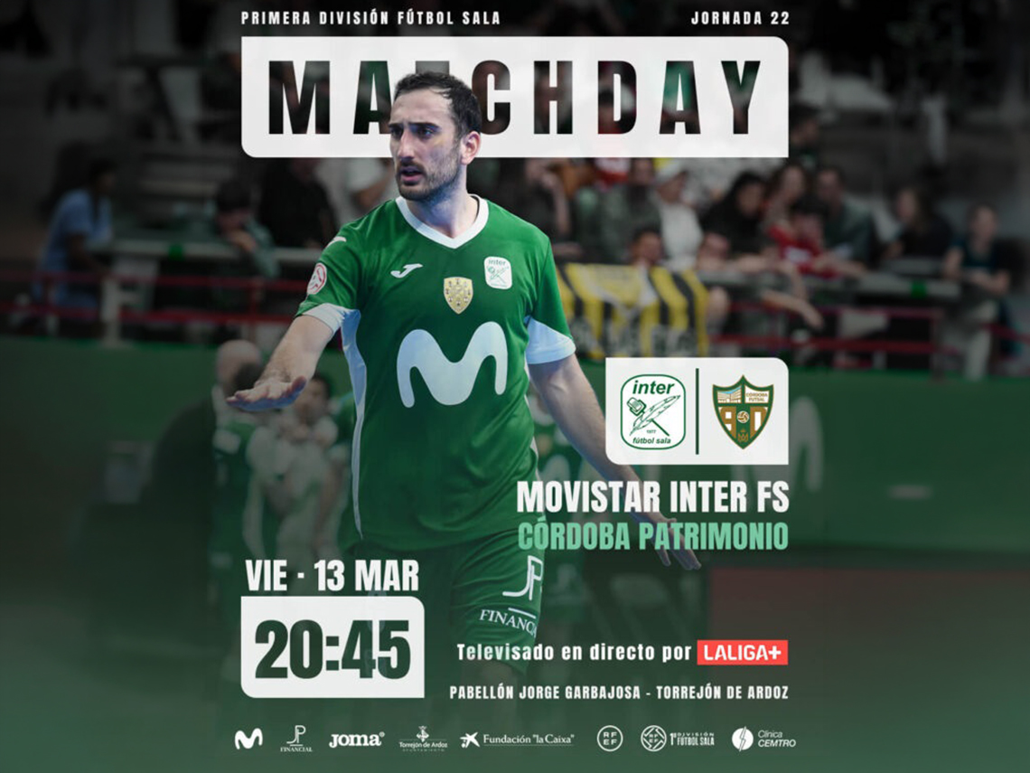 Movistar Inter FS entregará invitaciones a los desempleados de Torrejón de Ardoz para el partido de liga que disputará este viernes, 13 de marzo, contra Córdoba Patrimonio de la Humanidad, a partir de las 20:45 horas