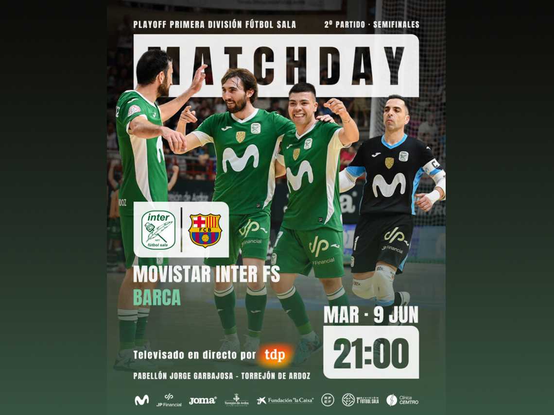 Movistar Inter FS entregará invitaciones a los desempleados de Torrejón de Ardoz para el segundo partido de semifinal del playoff por el título liga que disputará mañana, martes, 9 de junio, contra el Barça, a partir de las 21:00 horas