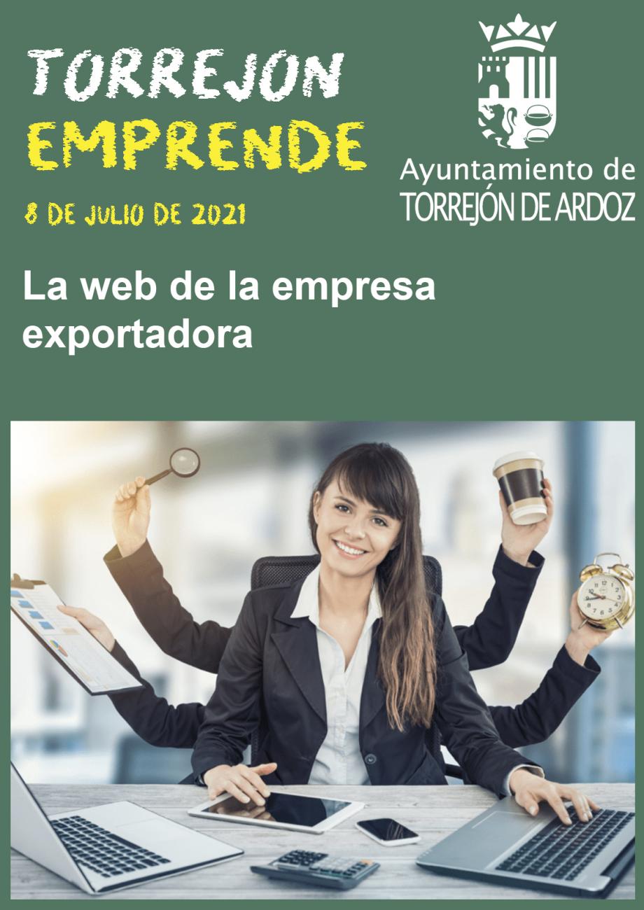 La web de la empresa exportadora