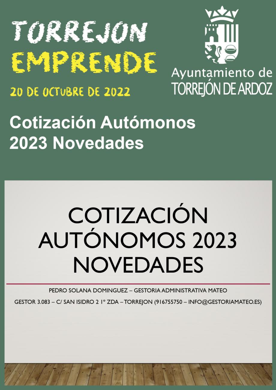 Jornada Torrejón Emprende - Cotizaciones autónomos (20-10-2022)